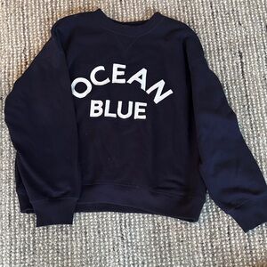 H&M Navy Sweatshirt with White Lettering
